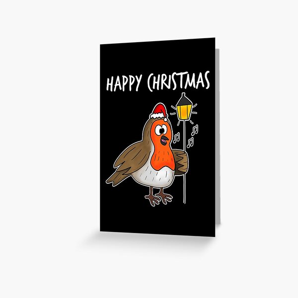 Artikel-Vorschau von Weihnachtsrobin Carol singt lustige Vogel-Wildtiere, designt und verkauft von doodlerob.