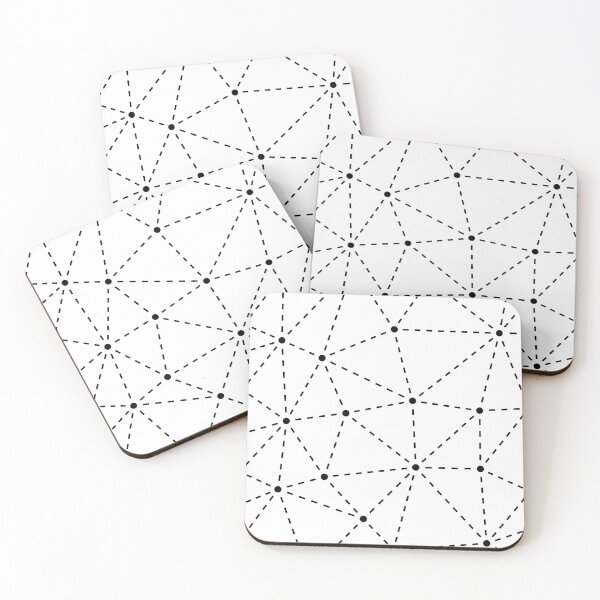 Item preview, Black and White Geometric Dashes Minimal Pattern design  designed and sold by patternsoup.