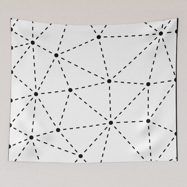 Item preview, Black and White Geometric Dashes Minimal Pattern design  designed and sold by patternsoup.
