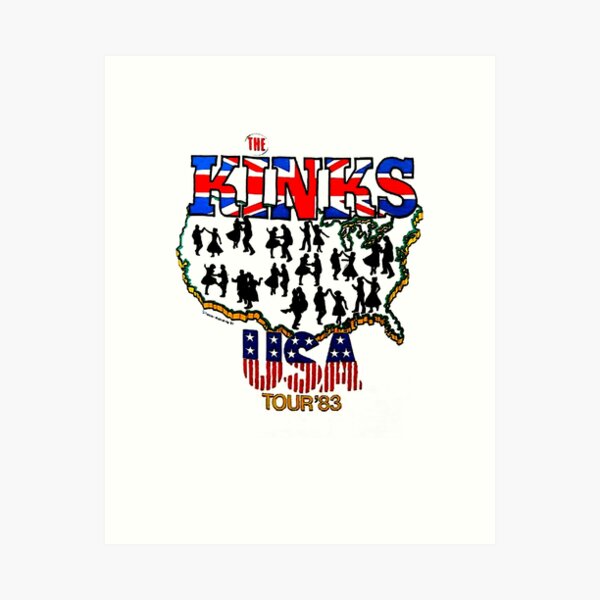 Aperçu de l'œuvre La tournée du groupe Kinks aux États-Unis créée et vendue par BLACKEARTHMO.