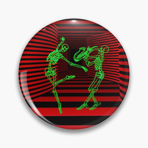 Item preview, Red Trippy optical illusion dancing skeletons designed and sold by Designs Of all kinds.