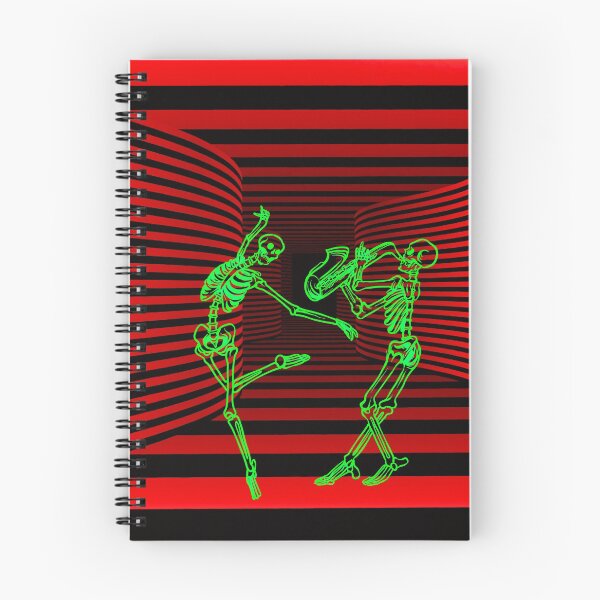 Item preview, Red Trippy optical illusion dancing skeletons designed and sold by Designs Of all kinds.