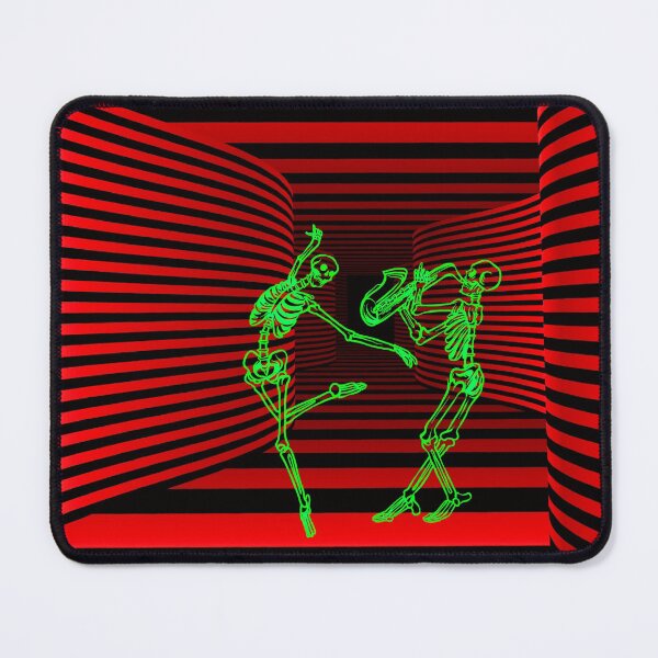 Item preview, Red Trippy optical illusion dancing skeletons designed and sold by Designs Of all kinds.