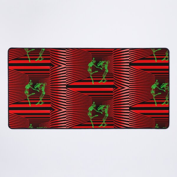 Item preview, Red Trippy optical illusion dancing skeletons designed and sold by Designs Of all kinds.