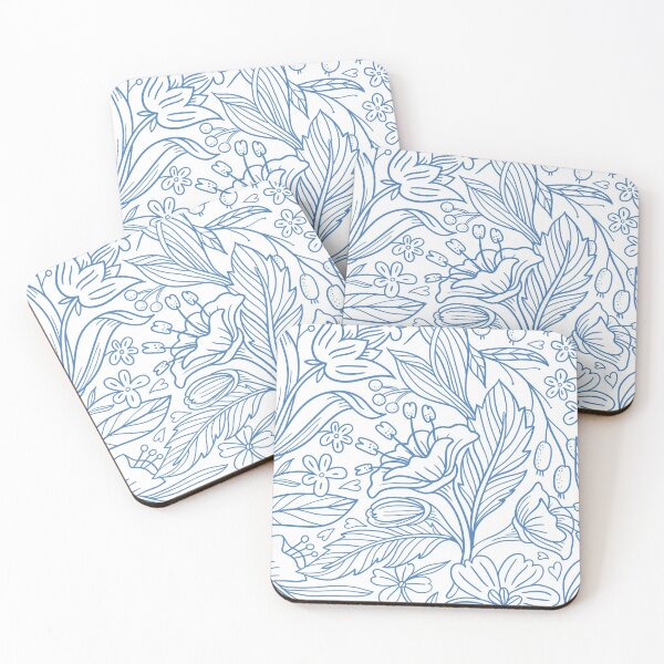 Item preview, Blue Flower Pattern, Mural Alja Horvat Art Work designed and sold by sucinatsangg.