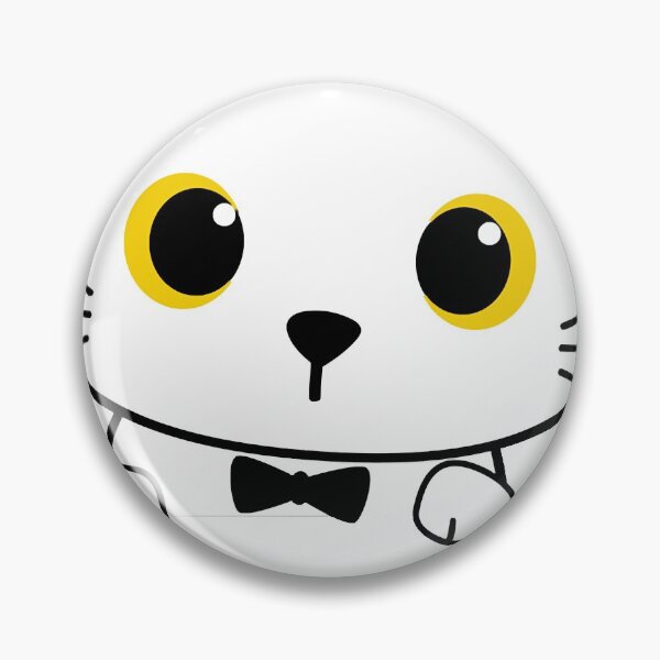Item preview, white cat peeking sticker, black cat designed and sold by BLACKEARTHMO.