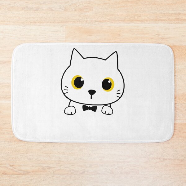 Item preview, white cat peeking sticker, black cat designed and sold by BLACKEARTHMO.
