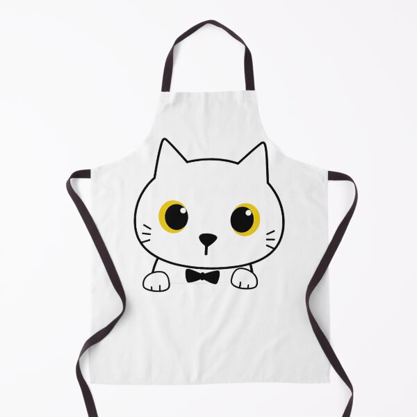 Item preview, white cat peeking sticker, black cat designed and sold by BLACKEARTHMO.
