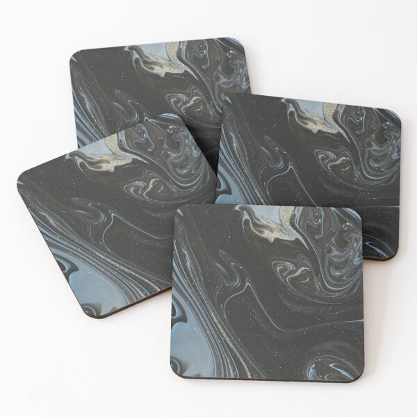Item preview, Abstract Black Watercolor Gold Glitter designed and sold by Alarasboy.