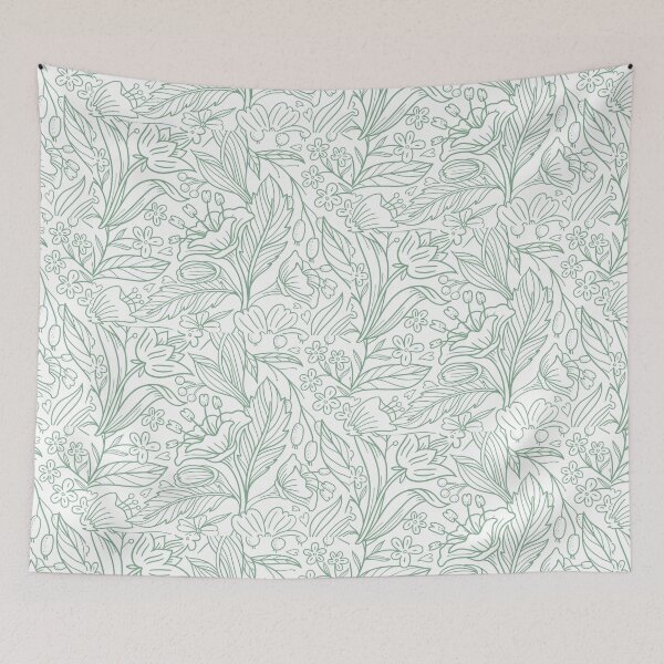 Item preview, Green Flower Pattern, Mural Alja Horvat Art Work designed and sold by sucinatsangg.
