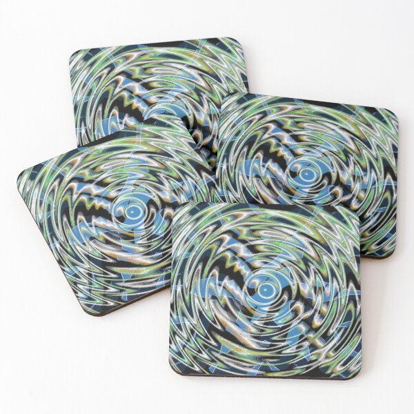 Item preview, Lens patter Abstract Blues and Black  designed and sold by CottagePop.