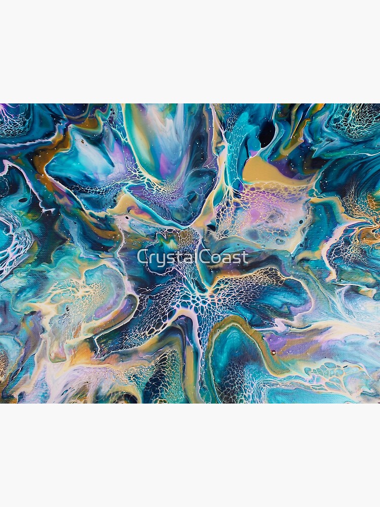 Abstract Liquid Acrylic Paint Art Board Print for Sale by
