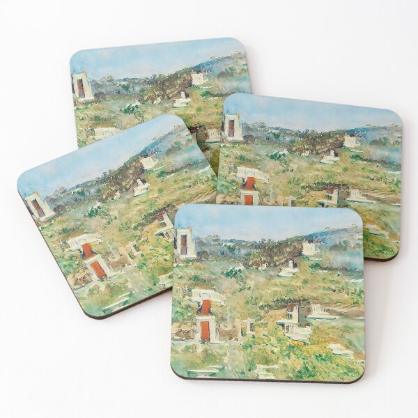 Item preview, Abstract Masterpiece with Painted Dwellings in the Mountain Valley designed and sold by Phantasmal-2-do.