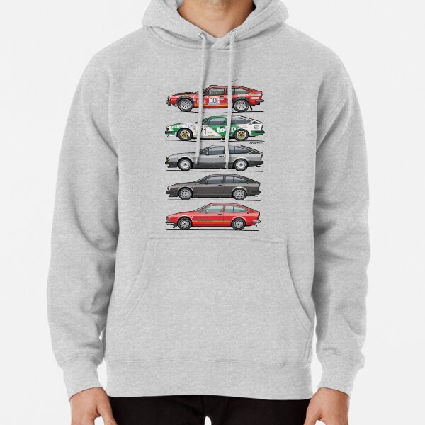 Stack of Alfa Romeo Alfetta GT and GTV6 Pullover Hoodie