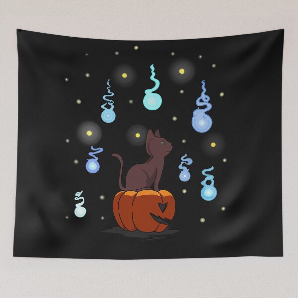 Item preview, Halloween cat and spirits designed and sold by GAP90.