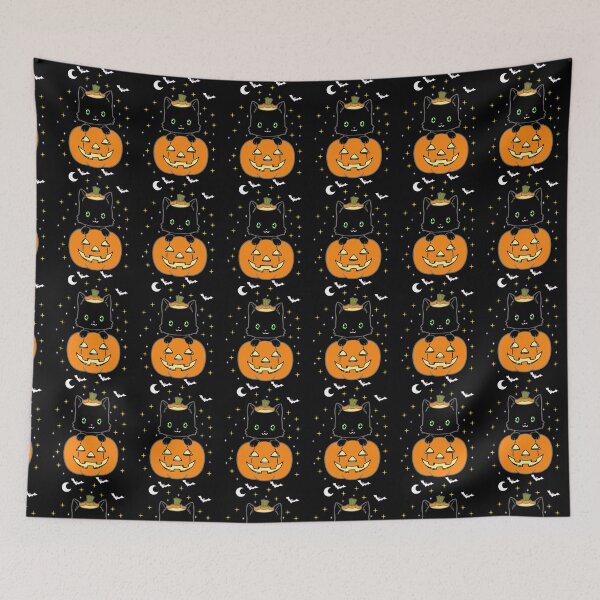 Item preview, Funny pumpkin and Black Cat Halloween Vintage Custom  designed and sold by NiceSpot.