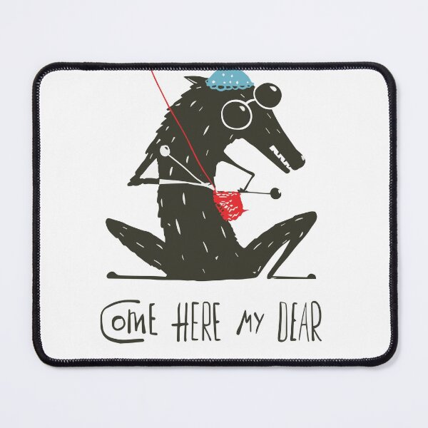 Item preview, Wolf dressed as a grandmother knitting little red designed and sold by HichamMissiame.