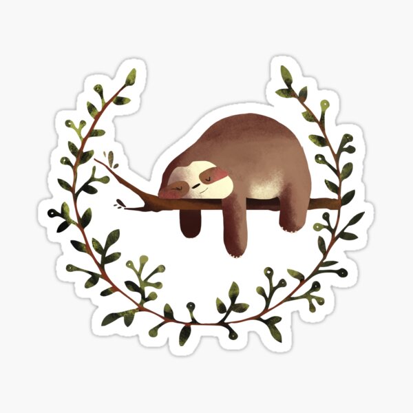 SLEEPING SLOTH Sticker