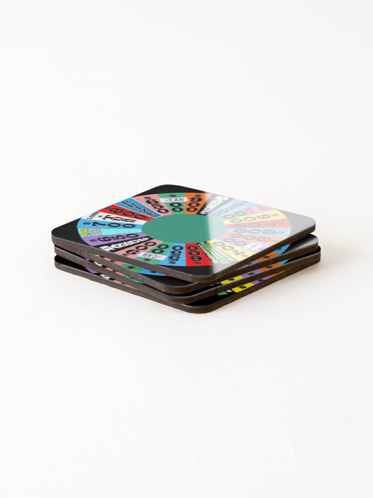Alternate view of Wheel with prizes, $ amounts Coasters (Set of 4)