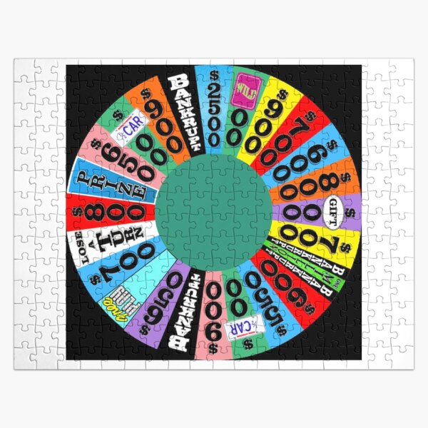 Wheel with prizes, $ amounts Jigsaw Puzzle