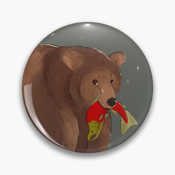 Item preview, Bear and Salmon designed and sold by InkAndSwords.