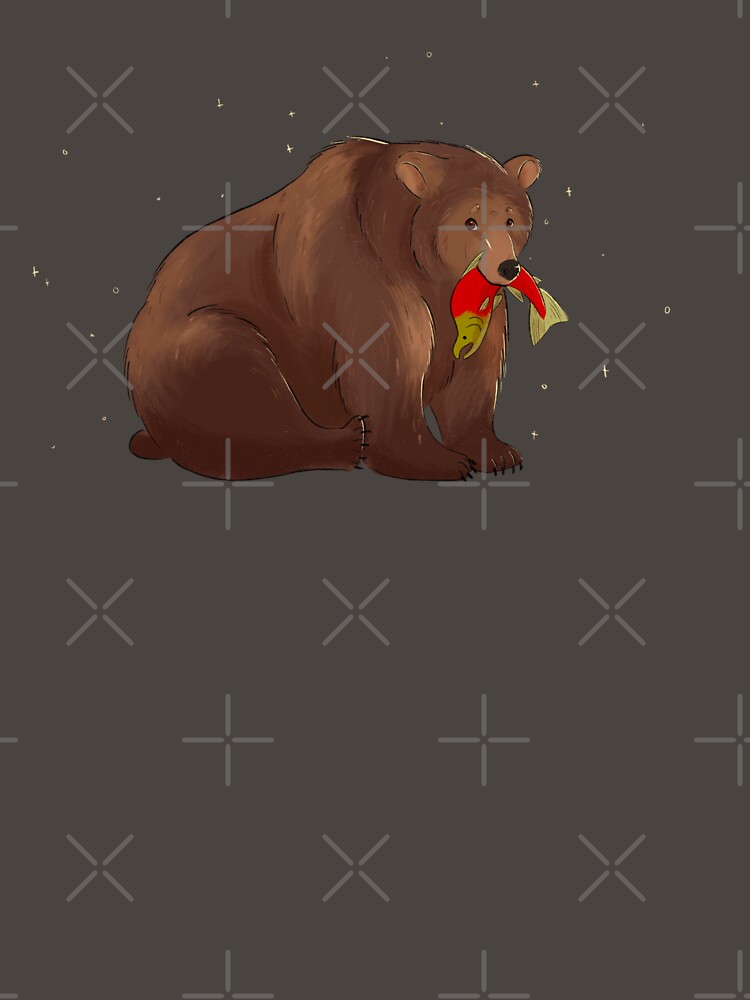 Thumbnail 7 of 7, Classic T-Shirt, Bear and Salmon designed and sold by InkAndSwords.