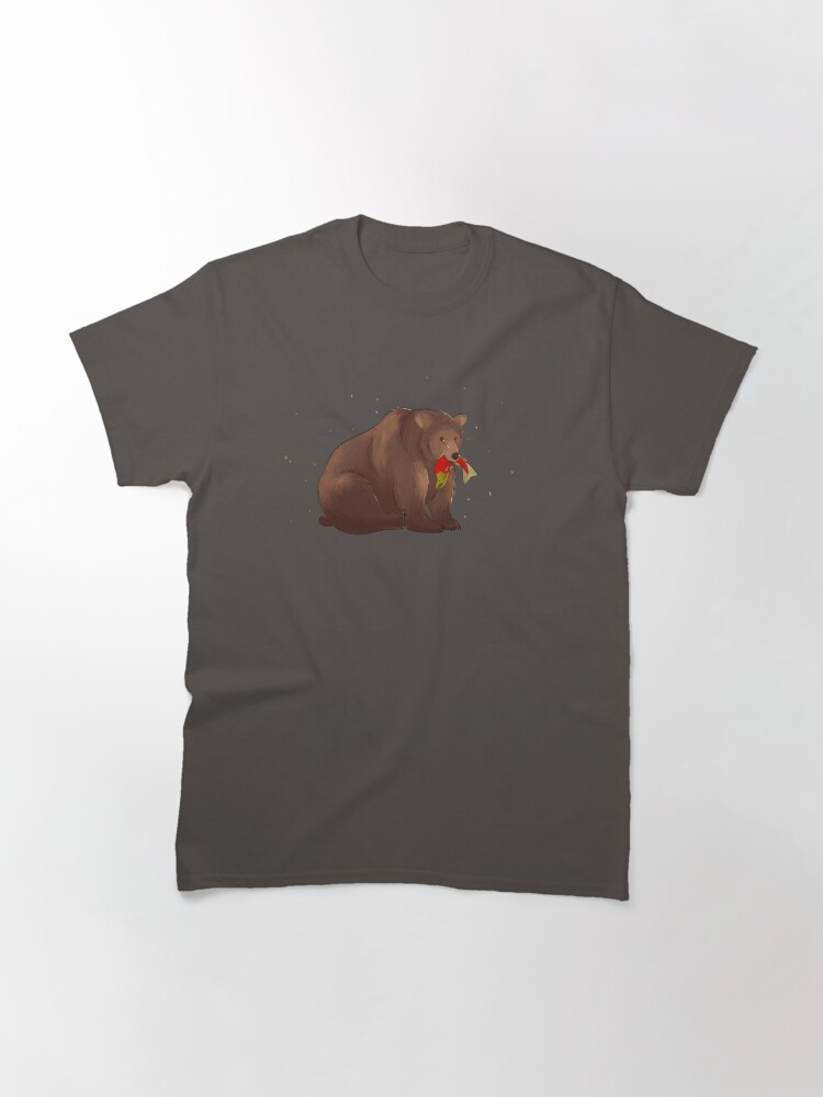 Thumbnail 3 of 7, Classic T-Shirt, Bear and Salmon designed and sold by InkAndSwords.