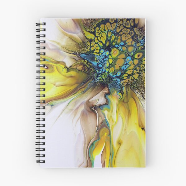 Item preview, Beautiful Sunflower Inspired Abstract Fluid Art Acrylic Pour Painting designed and sold by CrystalCoast.