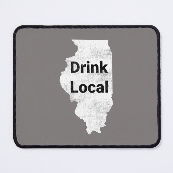 Artikelvorschau, Distressed Illinois Drink lokales Design entworfen und verkauft von Angela Mello.
