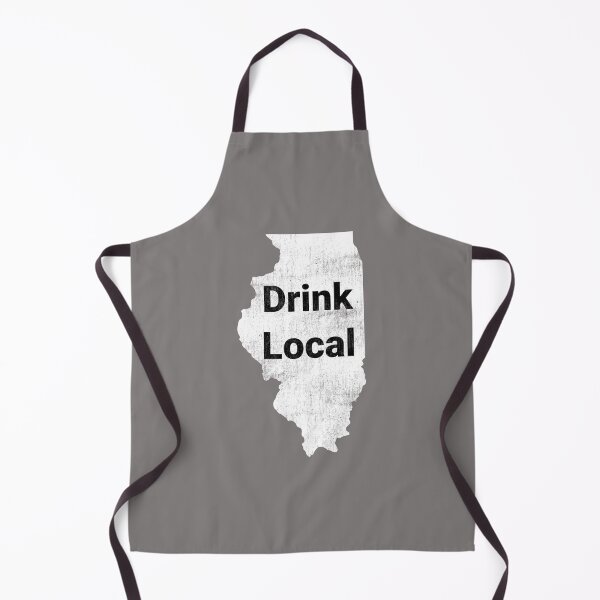 Item preview, Distressed Illinois Drink Local Design designed and sold by Angela Mello.