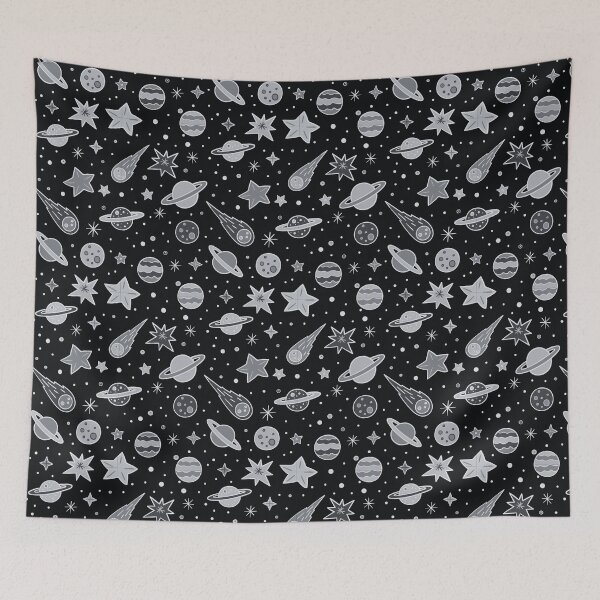 Item preview, Black and white Space pattern designed and sold by Artystico  ⭐⭐⭐⭐⭐.