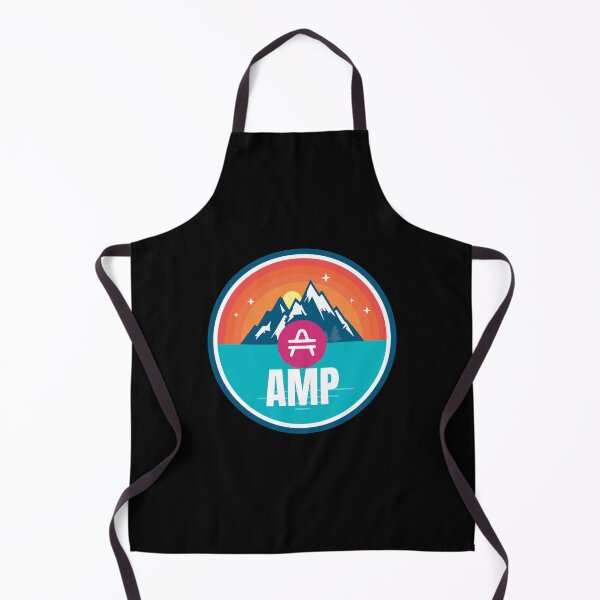 Item preview, AMP Mountain Badge Sunset Lake Crypto Cryptocurrency designed and sold by Bitcoin-Fashion.