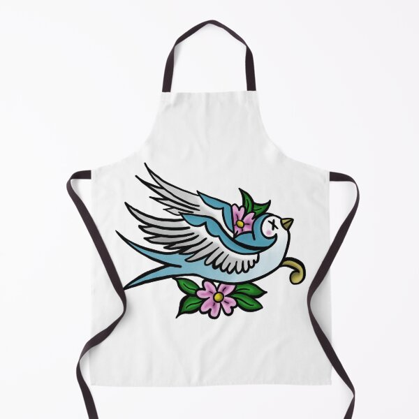 Item preview, Blue swallow bird - traditional tattoo designed and sold by morganbethdraws.