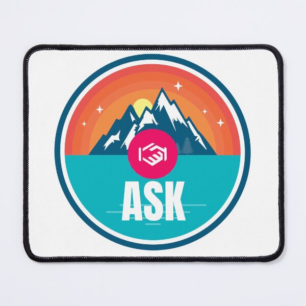 Item preview, ASK Permission Mountain Badge Sunset Lake Crypto Cryptocurrency designed and sold by Bitcoin-Fashion.