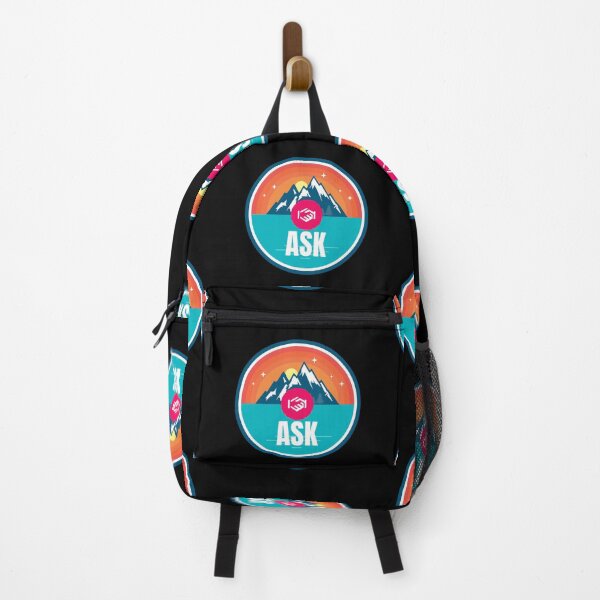 Item preview, ASK Permission Mountain Badge Sunset Lake Crypto Cryptocurrency designed and sold by Bitcoin-Fashion.