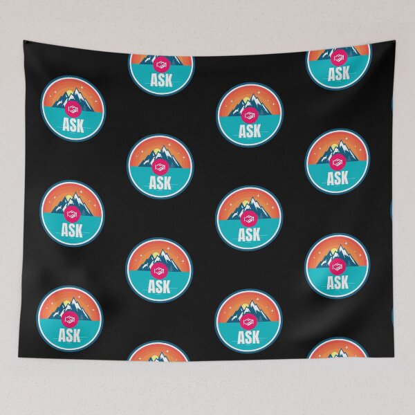 Item preview, ASK Permission Mountain Badge Sunset Lake Crypto Cryptocurrency designed and sold by Bitcoin-Fashion.