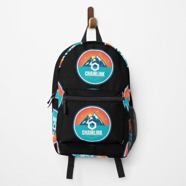 Item preview, Chainlink LINK Permission Mountain Badge Sunset Lake Crypto Cryptocurrency designed and sold by Bitcoin-Fashion.