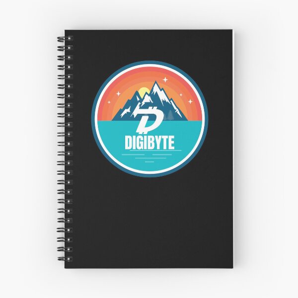 Item preview, Digibyte DGB Mountain Badge Sunset Lake Crypto Cryptocurrency designed and sold by Bitcoin-Fashion.