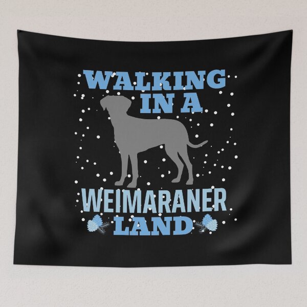 Item preview, Walking in a Weimaraner Land, Walking in a Winter Wonderland Dog Pun designed and sold by ACC .