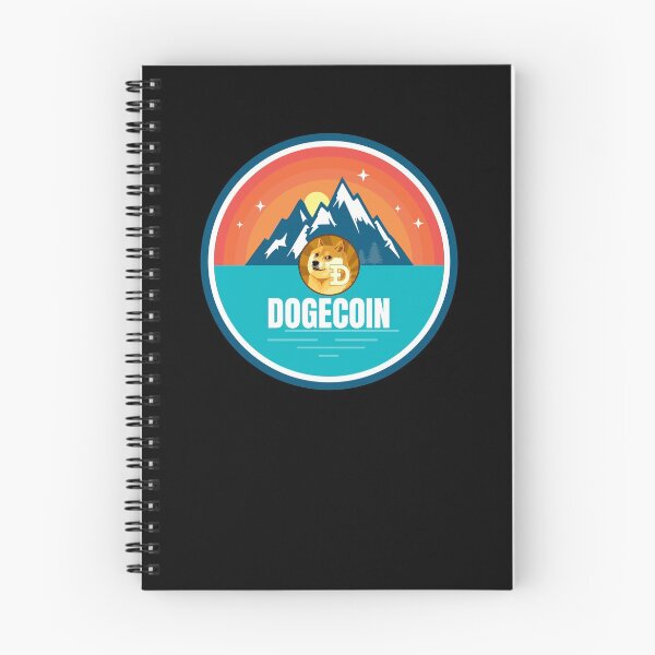 Item preview, Dogecoin DOGE Mountain Badge Sunset Lake Crypto Cryptocurrency designed and sold by Bitcoin-Fashion.