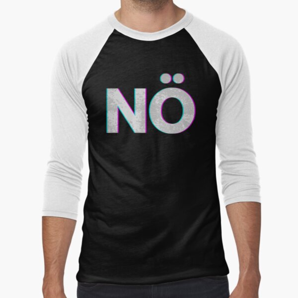 NÖ // Einfach nur die Kurzform des Wortes NEIN // Statement Text Design Baseballshirt mit 3/4-Arm