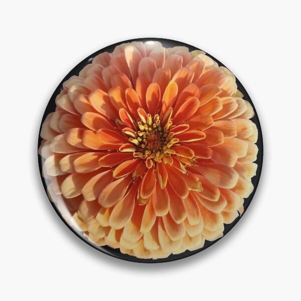 Item preview, Field Guide to Zinnias, No. 4, El Dorado Peachy Orange Flower designed and sold by Kristi Duggins.