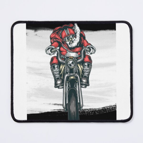Item preview, Santa Claus humor rebel on a motorcycle designed and sold by MrCreativeArts.