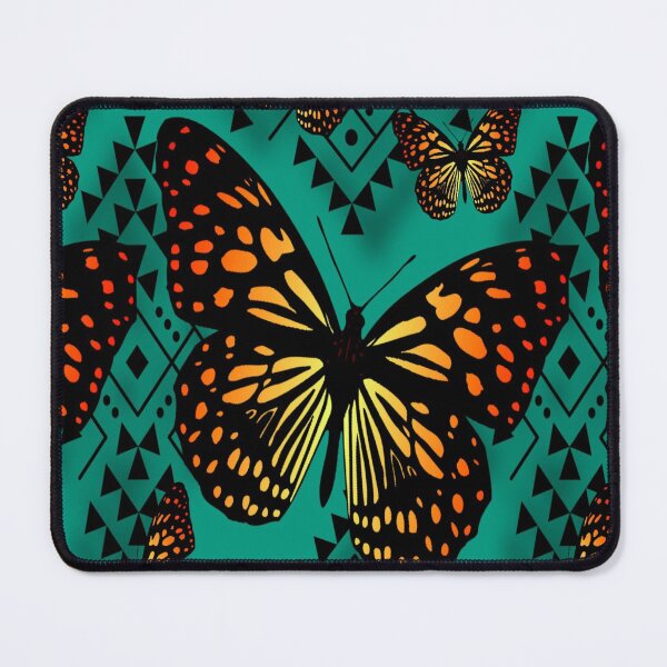Item preview, Teal / Fire Color Native Butterfly Design designed and sold by JMWCD.