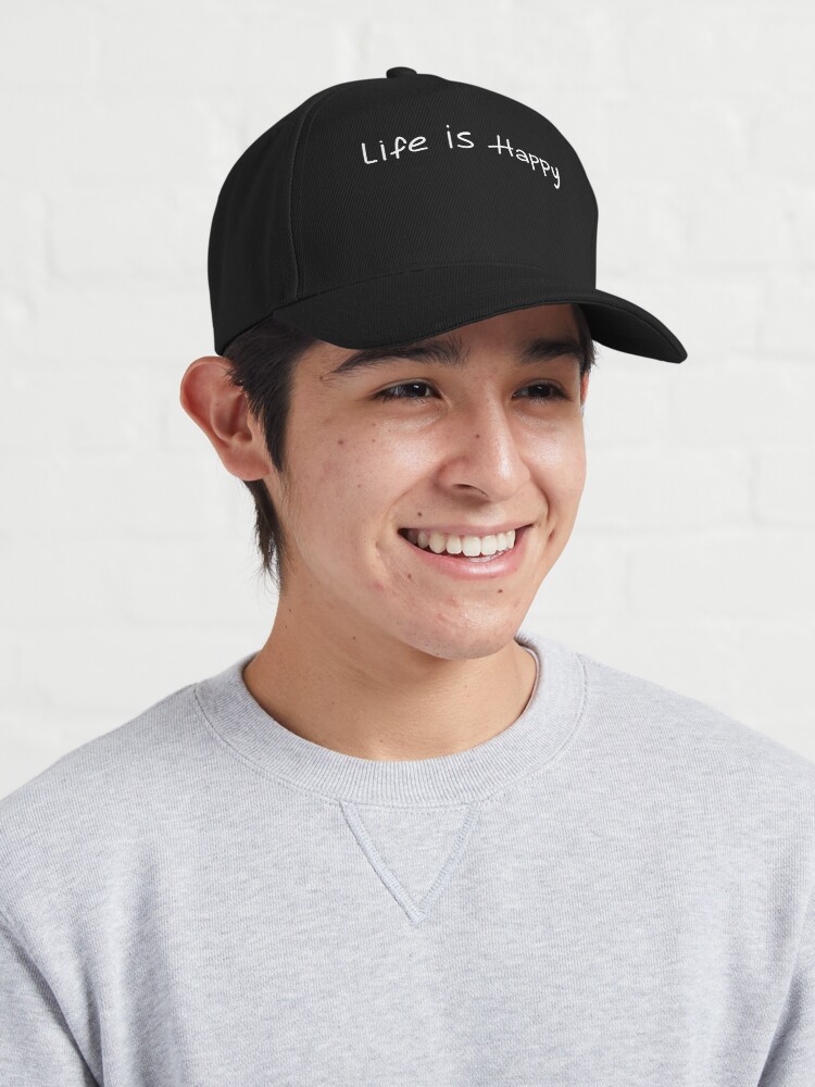 Thumbnail 3 of 7, Cap, Life is happy ? designed and sold by BelleSutcliffe.