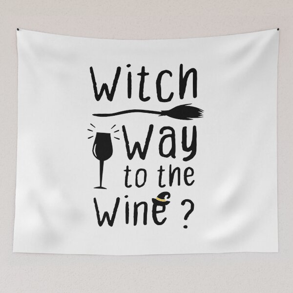 Item preview, Witch Way To The Wine Halloween Wine Lover Drinking Alcohol designed and sold by BestComicss.