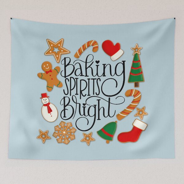 Item preview, Baking Spirits Bright Gingerbread Christmas Cookies (Blue) designed and sold by Gsallicat.