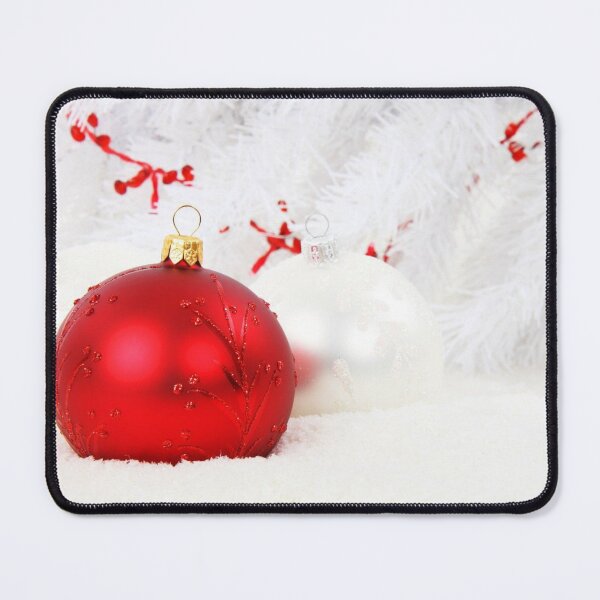 Item preview, Red and White Baubles in the Snow designed and sold by Arbrew.