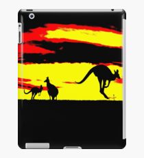 Kangaroos silhouettes at Sunset iPad Case/Skin