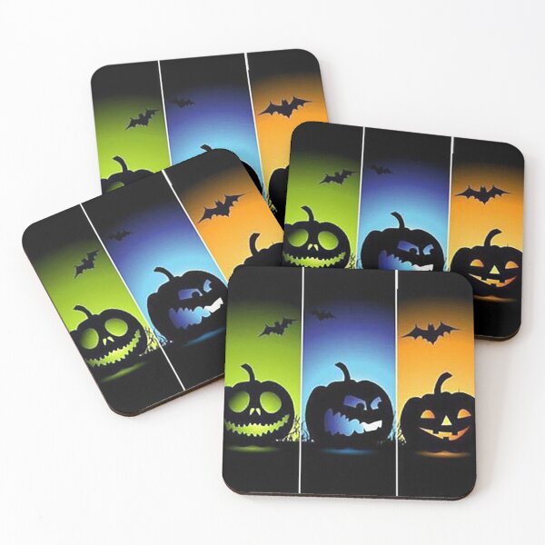 Item preview, Spooky Jack o Lanterns, Halloween, Pumpkins, Rainbow Jack o Lanterns, Scary, Bats, Witches, Trick or Treat, Halloween Pride,  designed and sold by Nostrathomas66.